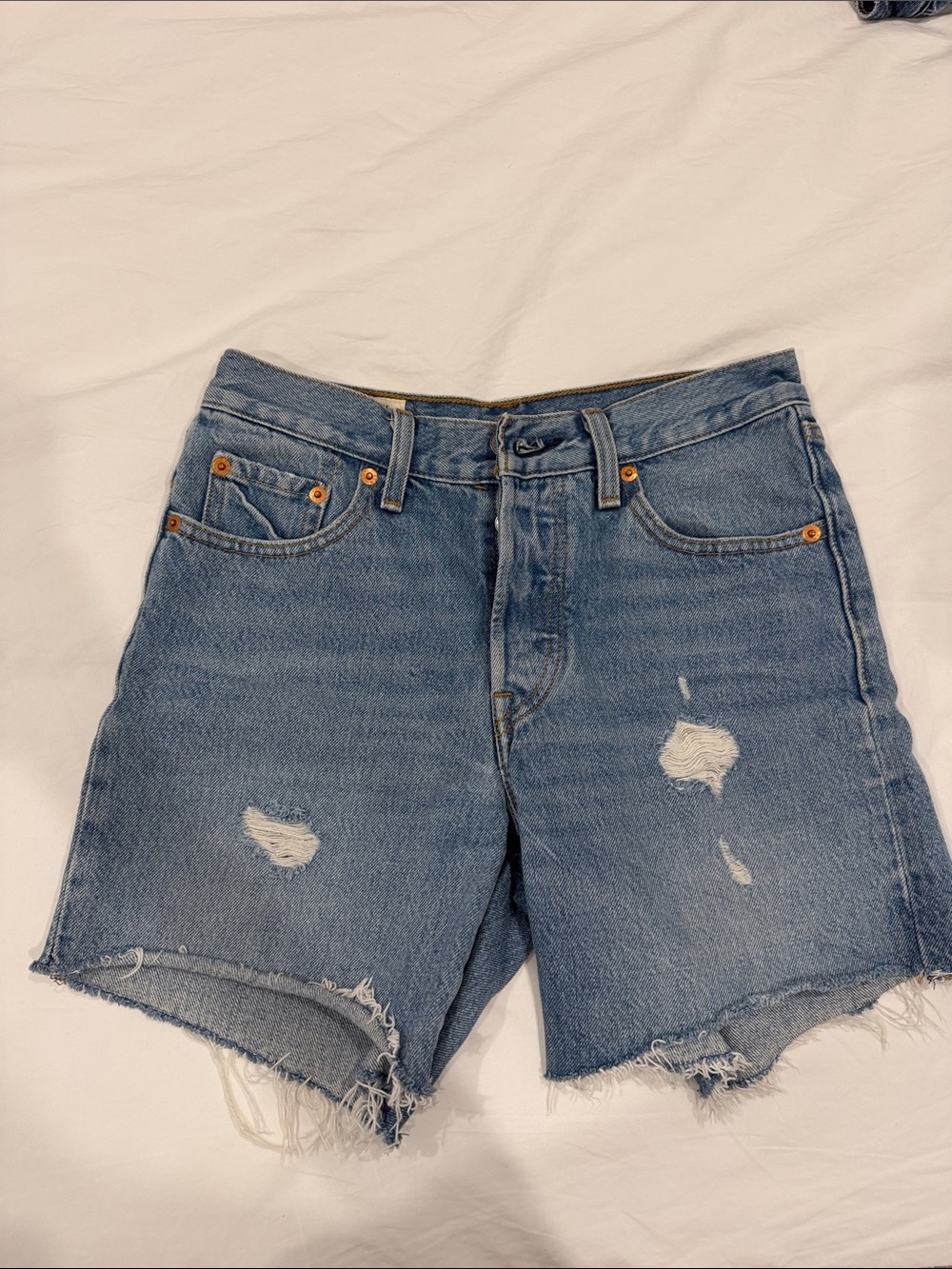 Levi 501 Shorts, High Waisted, W25